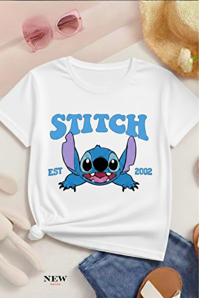 New Shine Παιδικό μπλουζάκι unisex με στάμπα Stitch