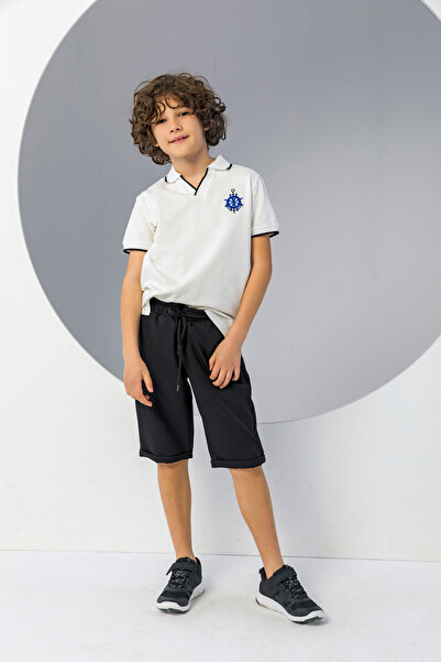 incity Tricou cu guler polo brodat pentru băieți