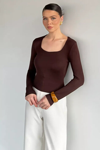 Patreon Square Neck Long Sleeve Soft Top / Blouse