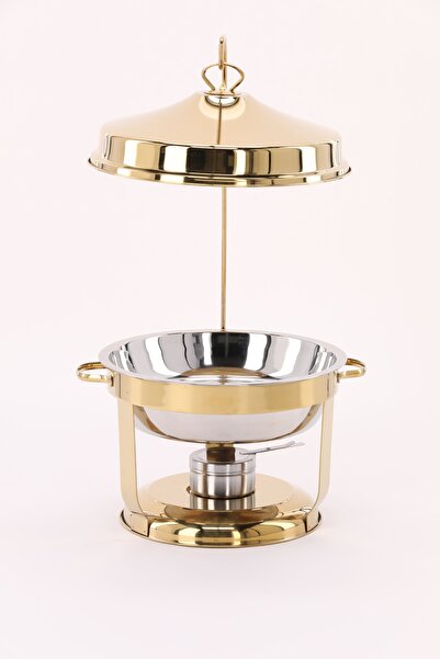 aljahwari Luxury silver and gold food warmer, 4.5 liter