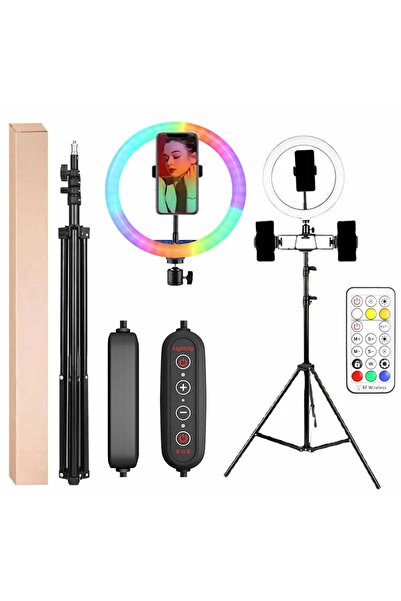 zola Round LED lamp set with tripod, phone holder, 11 W, 20–1000 lm, multi-co...