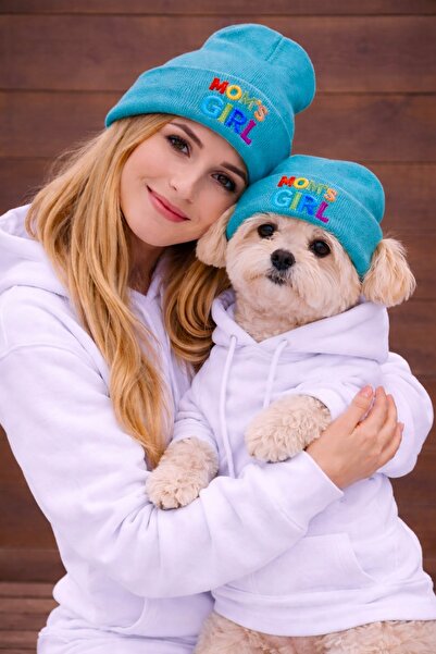 Lokums طقم قبعة الأم والكلب مكون من قطعتين - ملصق Mom's Girl - قبعة متناسقة ل...