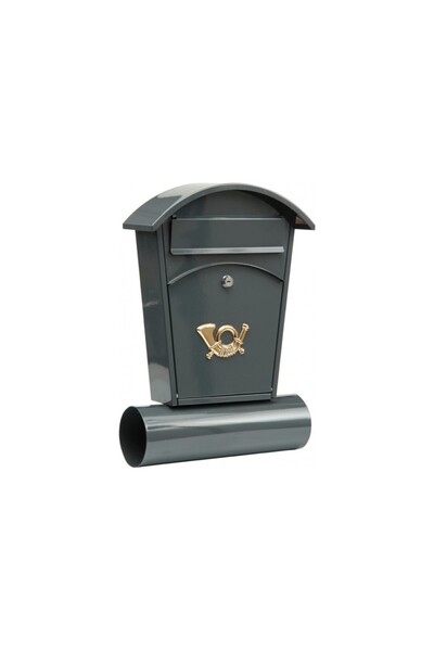 Vorel Mailbox with Newspaper Holder, Gray, 480x280x80 mm, 2 Keys