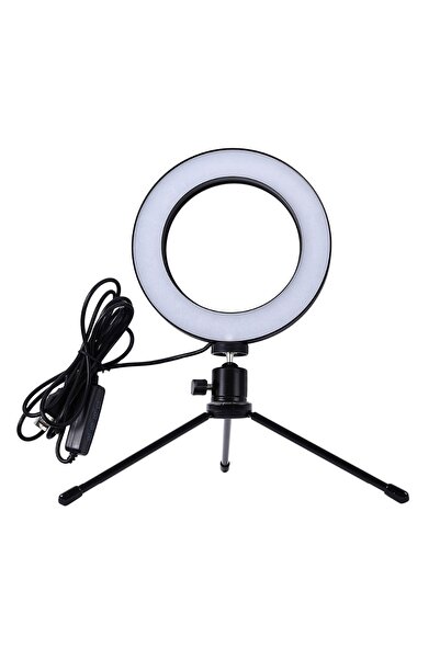 zola Set lampa circulara cu trepied, 3200K–5800K, alimentare USB 5V, diametru...