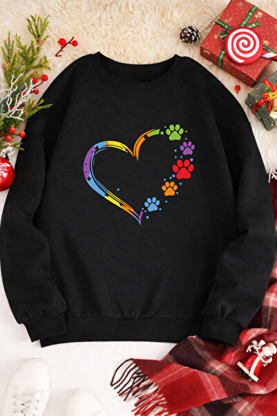 Pink Sky Hanorac unisex supradimensionat din bumbac imprimat tricou 1 HEART