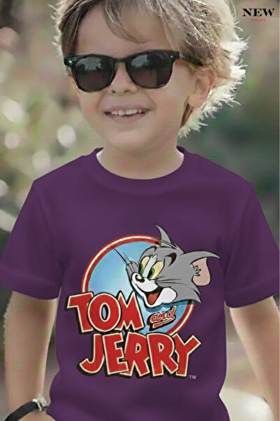 New Shine تي شيرت للأطفال مطبوع عليه توم وجيري للجنسين