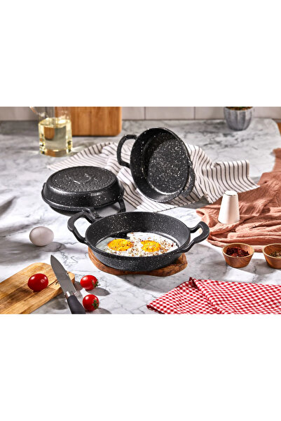 trendyhome Set of 3 Frying Pans With Handles