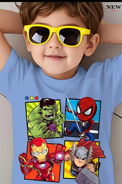 New Shine تي شيرت للأطفال مطبوع عليه 100 سوبر دايز للجنسين
