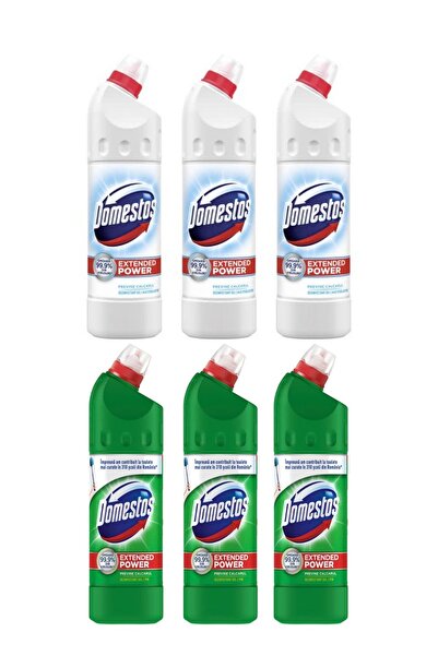 Domestos Дезинфектант Domestos Pine x3+ Комплект от 6 броя с удължена мощност...
