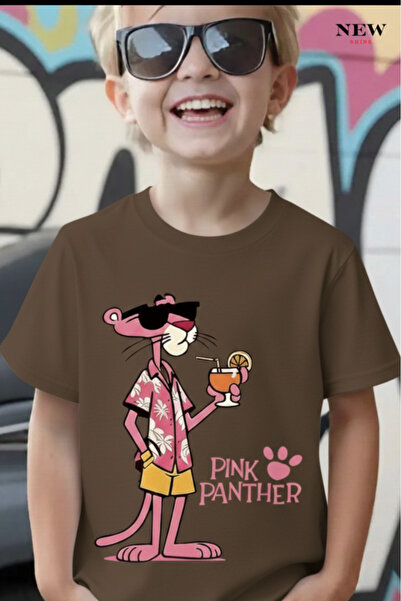 New Shine Imprimeu Pantera Unisex Copii tricou