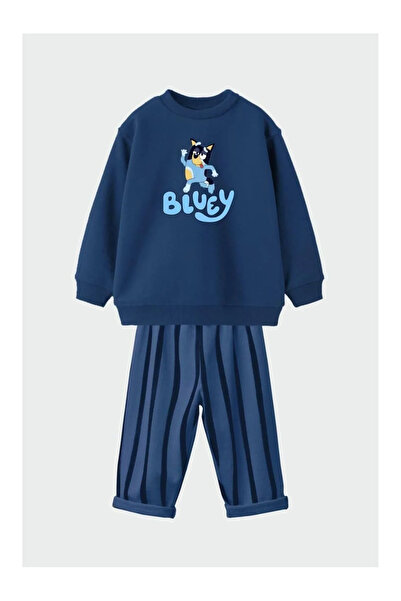 kidstalya Karakter Printed Children's Set with Striped Pants