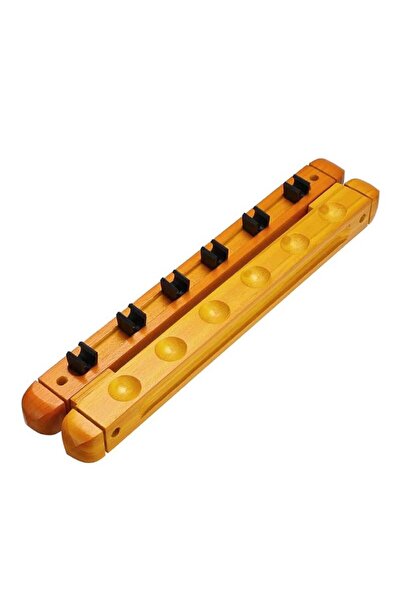 YALLA HomeGym Wall Mount 6 Billiard Pool Cue Stick Holder Rack (Brown)