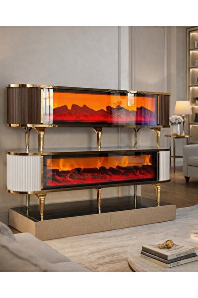 SOME Şömineli tv sehpası