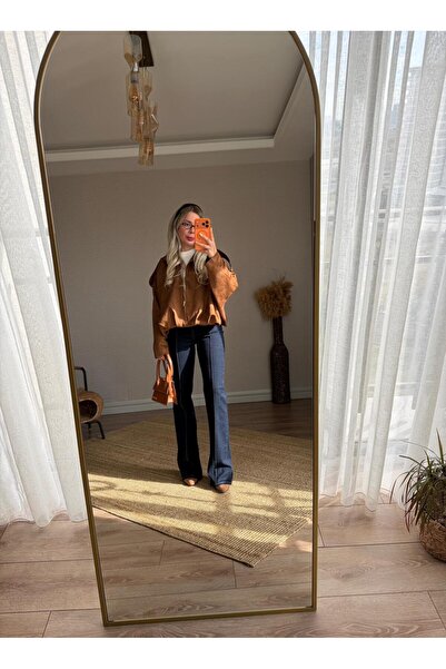 Butik Ezgi Atelier Camel Süet Bomber