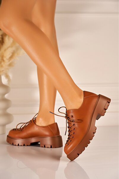 Joana Модерни мокасини от еко кожа в цвят камила, размер 38