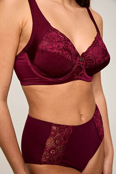 Kom Burgundy Color Barbara Wire Free Braless Shaping / Sculpting Bra