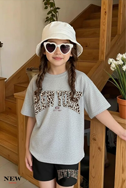 New Shine تي شيرت للأطفال مطبوع عليه نيويورك للجنسين