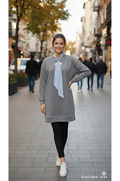PEKA 🔹 Жіноча туніка з коміром-шарфом та аксесуарами, вільного крою