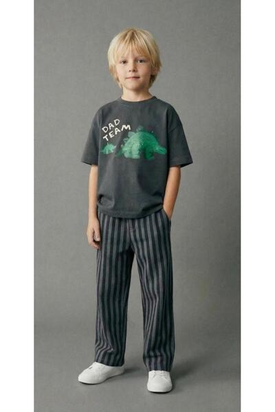 LUCCO Dad Team Dinazor Baskılı Unisex İkili Takım