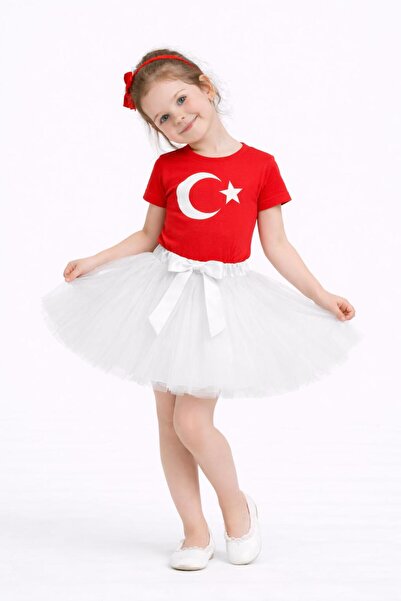 Kuraff Giyim Girls' 23 April 29 October 10 November Show Top-Bottom Set