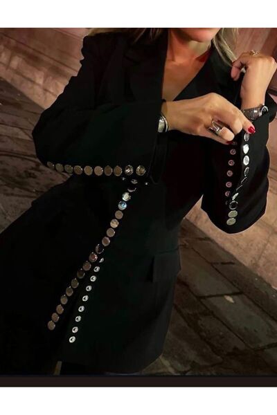 KRL TSRM Zımbalı Tasarım Ceket Elbise