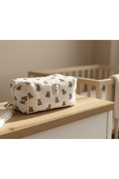 DoDo'S Baby حقيبة متعددة الأغراض من الموسلين بتصميم دب تيدي لتنظيم مستلزمات ا...