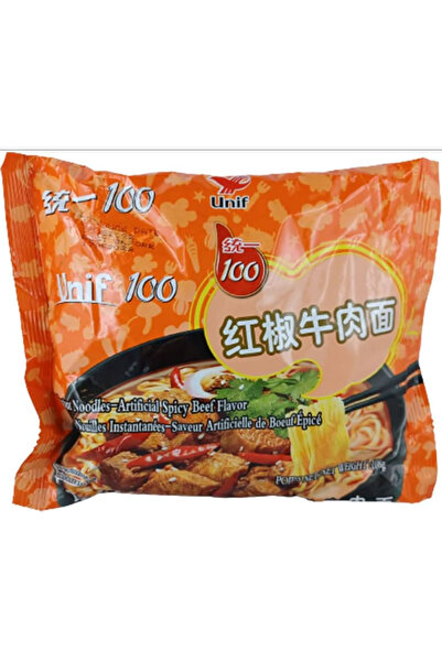 unif Tăiței Instant 100 cu Aromă de Vită Picantă (108g)