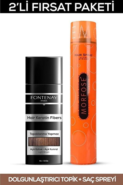 Fontenay Paris Saç Dolgunlaştırıcı Keratin Fibers Açık Kahve Topik Saç Tozu 5...