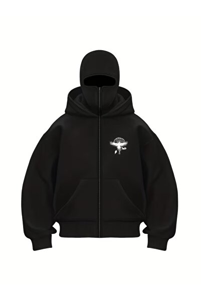 ZEMLİYA سترة رياضية بسحّاب من كار ماسكي نينجا يونيسكس، سترة سميكة بسحّاب من 3...