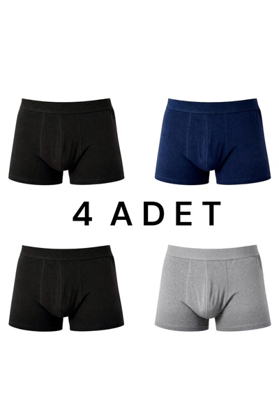 MİSSEMMA Men's 4 Boxers 4 Pieces (No Rash)