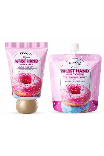 Bioaqua مجموعة كريم اليدين ميني نكهة الدونات 2 قطعة ( مرطب و مغذي )
