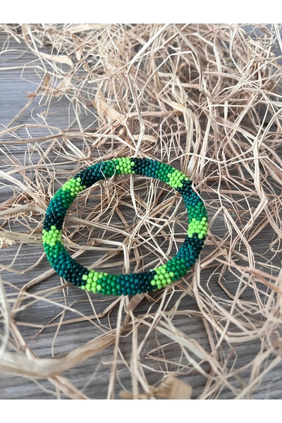 BTU EL YAPIMI ÖRGÜ KUM BONCUK TASARIM BİLEKLİK