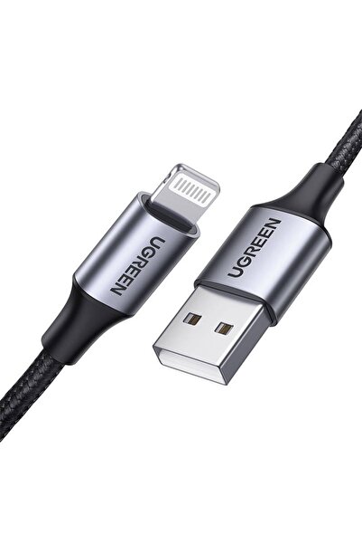 Ugreen Cablu incarcare Lightning, 2.4A Ugreen, 480Mbps, 1m, gri, 60156