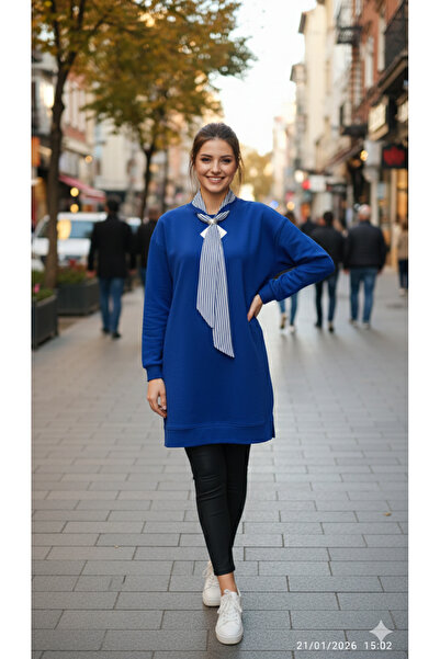 PEKA 🔹 Жіноча туніка з коміром-шарфом та аксесуарами, вільного крою