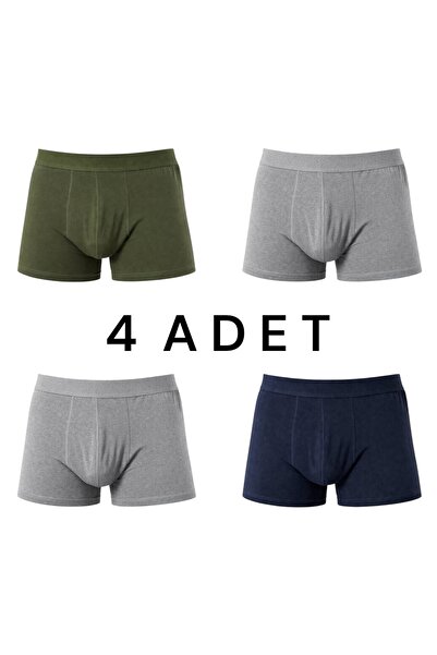 MİSSEMMA Men's 4 Boxers 4 Pieces (No Rash)