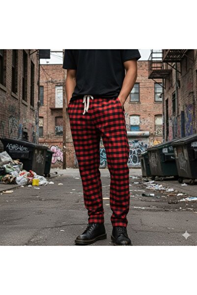 ARS Butik Plaid Comfortable Thin Cotton Tracksuit