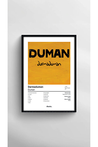 Thetic Duman - Darmaduman Albüm Koleksiyonu PREMIUM Spotify Çerçeveli Tablo!