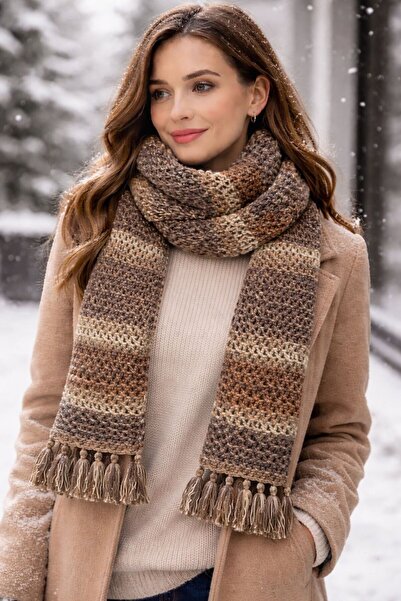 KMFashion El Yapımı Örgü Atkı | Kışlık Sıcak Tutan | Şık ve Zamansız Tasarım