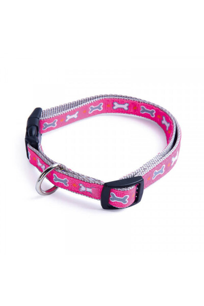Rinaldo Franco spa Adjustable Nylon Collar with Bone Decoration - Pink