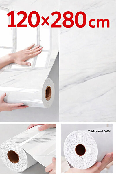 UKAB DEKOR 120x280 Cm Tek Parça Rulo Dekoratif Lüks Desen Kendinden Yapışkanl...