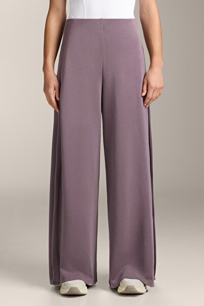 Oysho Yumuşak dokunuşlu, yanları pilili, modal içeren geniş paça pantolon