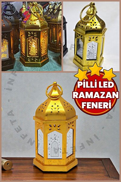 İnfeta Ramazan Feneri Pilli Ramazan Temalı Dekoratif Işık Ramazan Bayramı İft...
