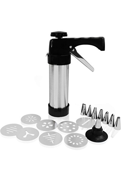 GENERAL'S Cookie Press Gun with 8 Discs Molds & 8 Icing Nozzles Tips for Home...