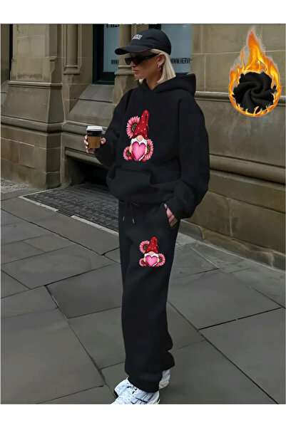 Flow touch طقم بدلة رياضية مطبوع عليها فراشات رسم للجنسين