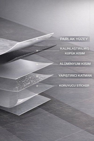 UKAB DEKOR 120x280 Cm Tek Parça Rulo Dekoratif Lüks Desen Kendinden Yapışkanlı Duvar Panel Tv Ünitesi