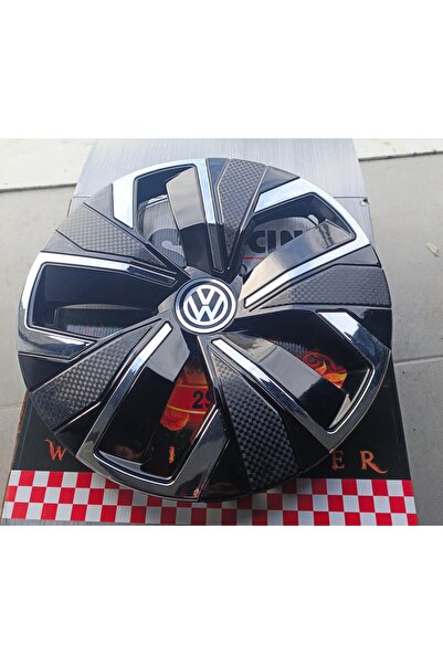 Universal Volkswagen Polo uyumlu 15 inç Krom Çıtalı Jant Kapağı 4'lü Takım Am...