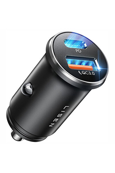 LISEN Încărcător auto USB, Tip-C Lisen, 54W, Negru