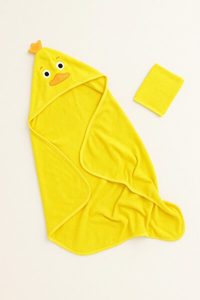 Pofidik Baby %100 Pamuk Yumuşak Figürlü Kız-Erkek Yenidoğan/Bebek Banyo Havlu...