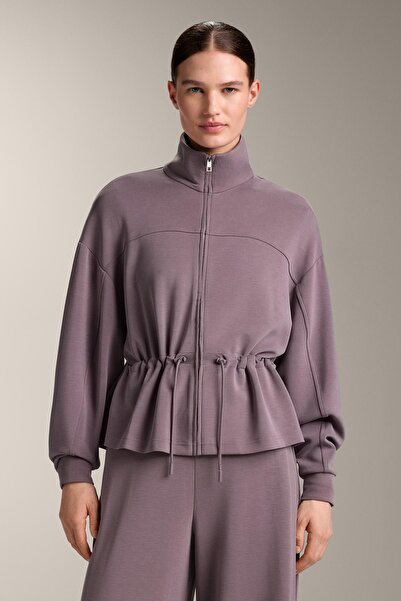 Oysho Yumuşak dokunuşlu modal kumaşlı, ayarlanabilir bel ve dik yakalı ceket