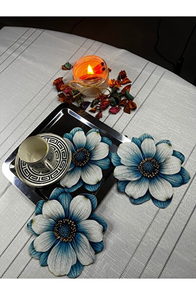 MİNOZA منديل هانيم بتصميم مزخرف مقاوم للبقع، رقمي مطبوع، للكوكتيلات والعروض ا...